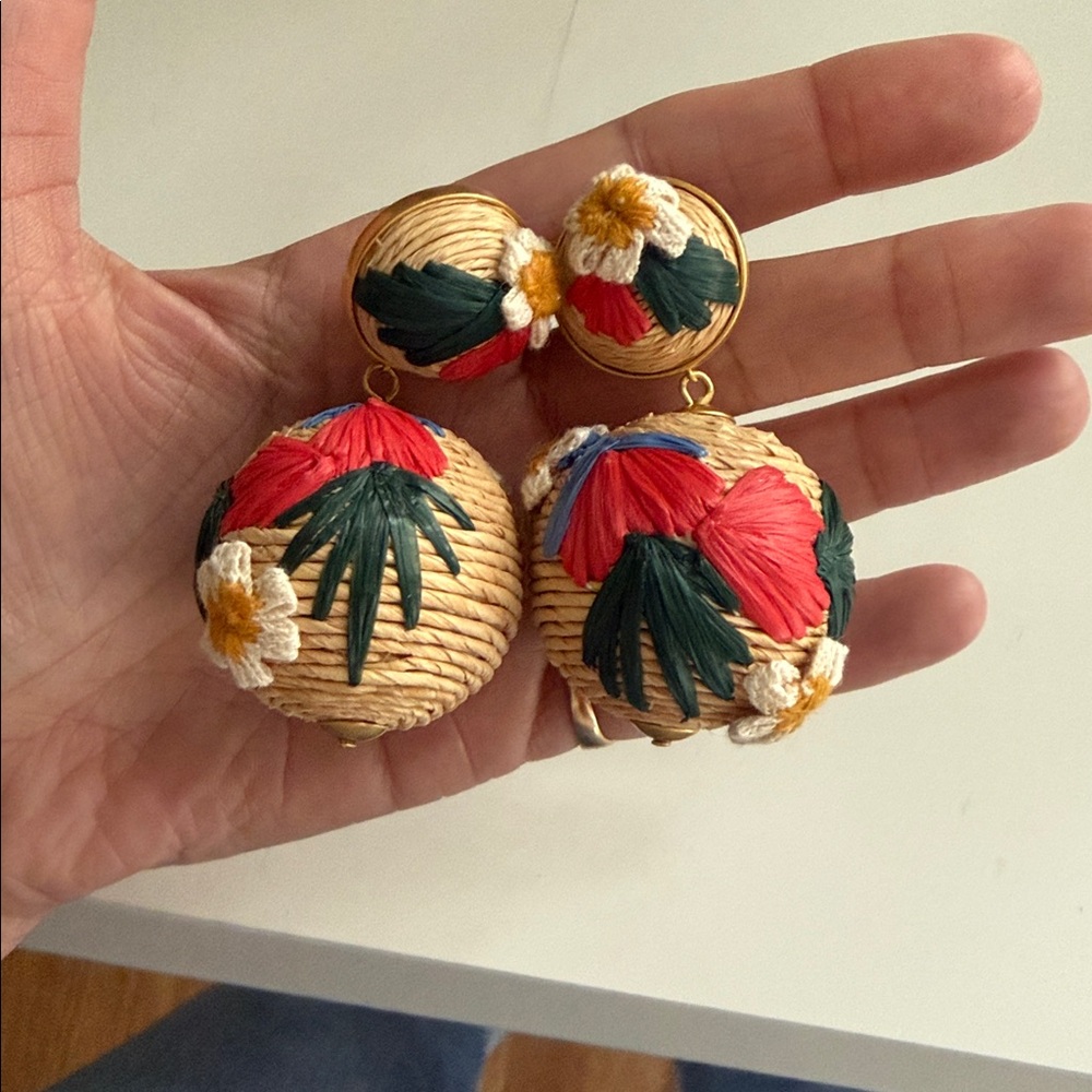 Tuckernuck Earrings with Floral Embroidery